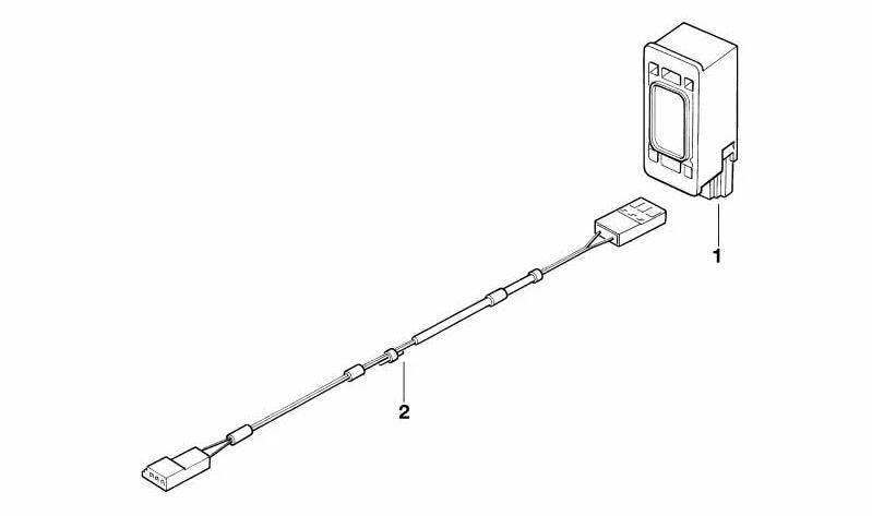 Cableado de micrófono para manos libres OEM 61128375499 para BMW Serie 5 E39. Original BMW.
