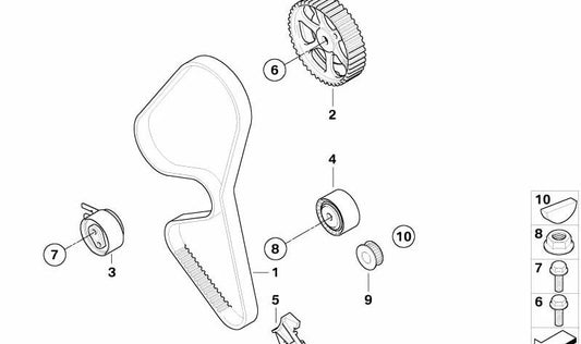 Tornillo con brida OEM 07147543931 para MINI R56, Clubman R55... y más. Original MINI.