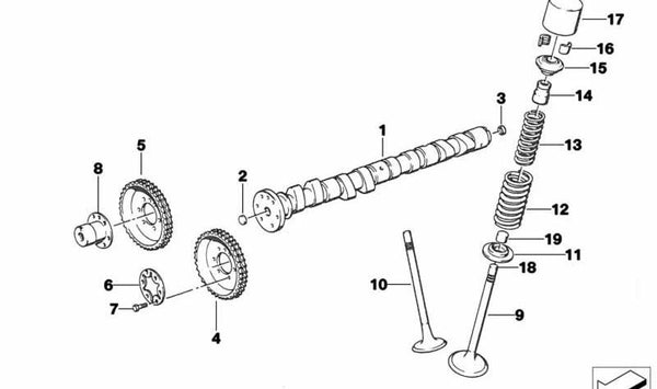 Tapa de ajuste de válvula para BMW (OEM 11341319076). Original BMW