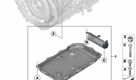 OEM 24008743448 Kit di riparazione della pompa dell'olio elettrico per BMW G20, G21, G30, G31, G32, G11, G12, G16, G01, G02, G05, G06, G07. BMW originale.