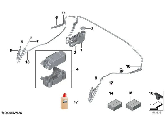 Repair kit for hydraulic clamping elements for BMW G23, G83 (OEM 54345A05E14). Original BMW