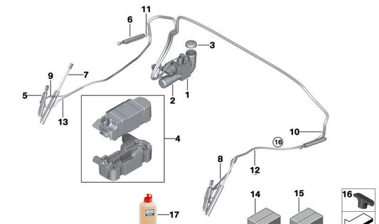 Roof Hydraulic Cylinder for BMW G23, G23N, G83, G83N (OEM 54345A05E15). Original BMW