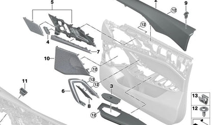 Grapa de fijación OEM 07149172157 para MINI F56, F55, F66, BMW X1 U11, X2 U10... y más. Original BMW y MINI.