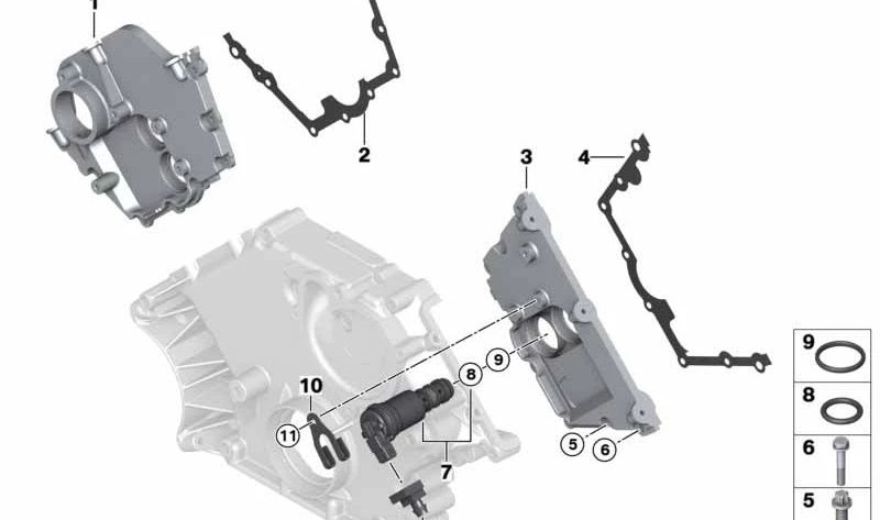 Tornillo espárrago OEM 11367530545 para BMW E60, E61, E63, E64, E65, E66, E53. Compatible con modelos 545i y 645Ci con motor N62. Original BMW.