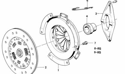 Clip de sujeción embrague OEM 21511204327 para BMW E21, E30, E12, E28, E34, E24, E23, E32, Z1. Pieza original BMW.