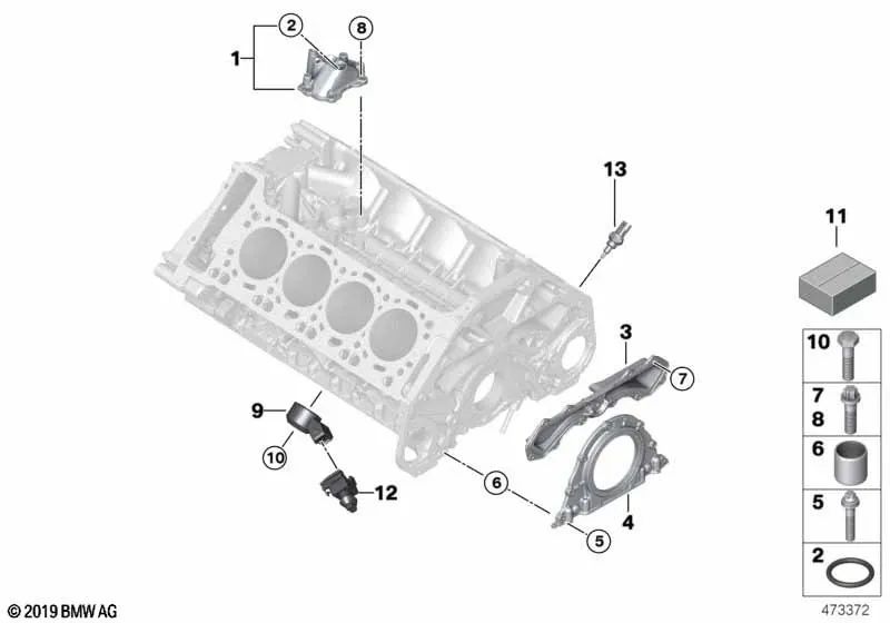 Oil Return Cap for BMW F10, F06, F12, F13, E70, F85, E71, F86 (OEM 11428092560). Genuine BMW.
