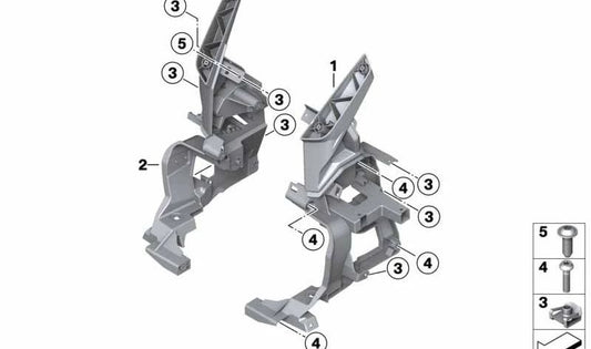 RIGHT FAIR SUPPORT OEM 46638559390 for BMW Motorrad C 400 X (CK09, 0C09, 0C31, 0S11) from 2018 to the present. Original replacement BMW Motorrad.