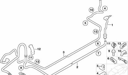 Tubería del aire de barrido OEM 16126756921 para MINI R50, R53. Original MINI.