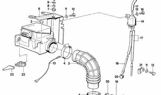 Válvula eléctrica OEM 12141284488 para BMW E23. Recambio original BMW.