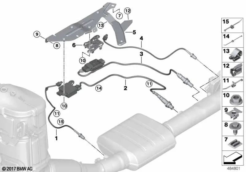 Fixing Clip for BMW 1 Series E81, E82, E87N, E88, F40, 2 Series F44, F45N, F46N, 3 Series E90, E90N, E91, E91N, E92, E92N, E93, E93N, X1 F48, F48N, X2 F39 , MINI F54, F54N, F55, F55N, F56, F56N, F57, F60, F60N (OEM 11787571698). Genuine BMW