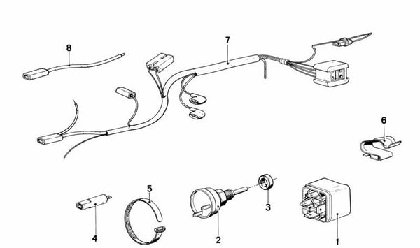 Clip sujeta cables OEM 61131355741 para BMW E21, E12. Pieza original BMW. Ideal para fijar cables en diferentes sistemas del vehículo.