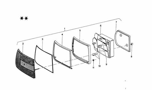 Pilote arrière droit pour BMW (OEM 63211356924). BMW d'origine