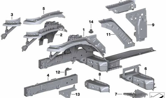 Supporto motore destro per BMW Z4 G29 (OEM 41107423326). BMW originale