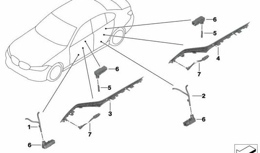 Guida alla luce per BMW Series 3 G20, G21 (OEM 63316998141). BMW originale