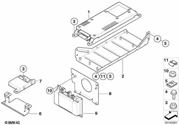 Tuerca hexagonal para BMW Serie 3 E46, X5 E53 (OEM 07119904027). Original BMW