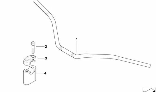 Manillar Avantgarde Ø28MM OEM 32712335899 para BMW Motorrad R 850 C, R 1200 C (R259 todas las variantes). Recambio original BMW Motorrad.