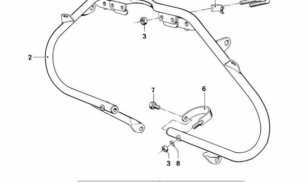 Arandela de fijación OEM 46711230833 para BMW R50, R60, R75, R80, R90, R100, R45, R65. Original BMW.