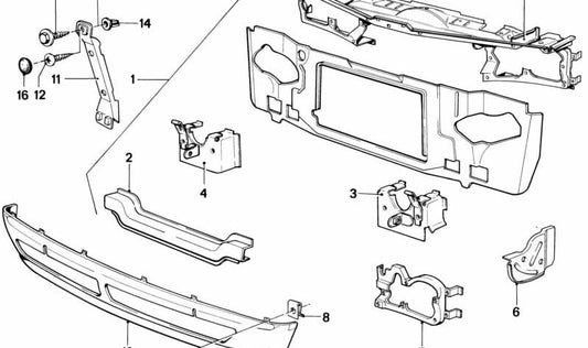 Painel frontal do OEM 41331846740 para BMW E21. Compatível com todos os modelos BMW E21. Substituição original da BMW.