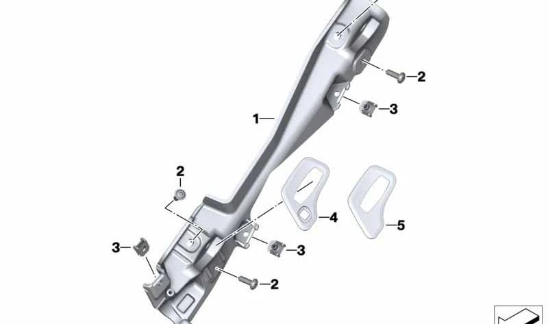 Porta maletas derecha OEM 46547716656 para motos BMW K1600GT, K1600GTL. Original BMW Motorrad.
