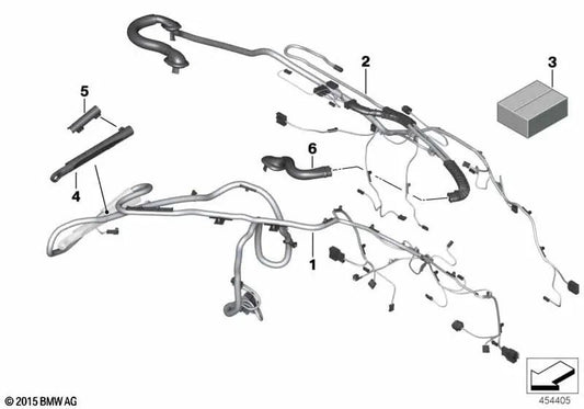 Rep.- Cabo elétrico da porta traseira para BMW F31, F31N (OEM 61119293572). BMW original