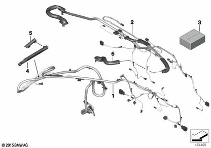 Juego de cables portamaletas OEM 61129313656 para BMW 3' F30, F30 LCI, F80 M3, F80 M3 LCI. Original BMW.