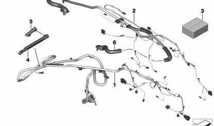 Juego de cables portamaletas OEM 61129313656 para BMW 3' F30, F30 LCI, F80 M3, F80 M3 LCI. Original BMW.