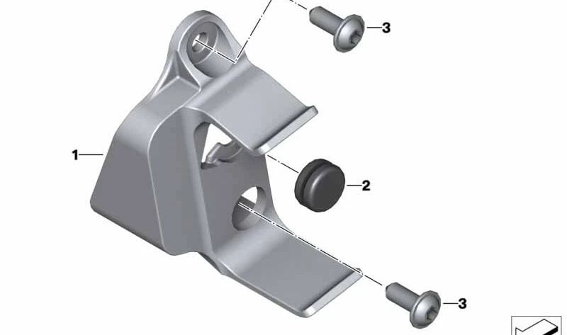 RIGHT SUPPORT OEM 46637710458 for BMW Motorrad K 1600 GT, K 1600 GTL and K 1600 GTL Exclusive. Original BMW Motorrad.