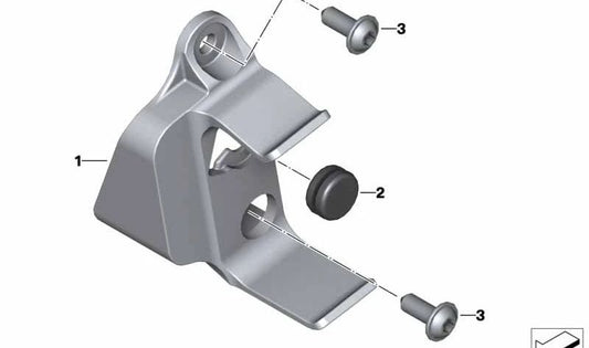 RIGHT SUPPORT OEM 46637710458 for BMW Motorrad K 1600 GT, K 1600 GTL and K 1600 GTL Exclusive. Original BMW Motorrad.