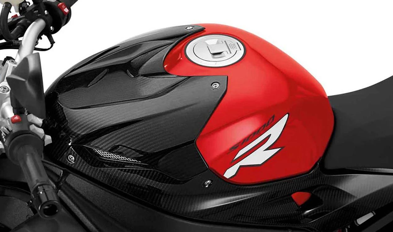 Cubierta del airbox de carbono HP OEM 77318537855 para BMW Motorrad S 1000 RR (K46), S 1000 R (K47). Original BMW Motorrad.