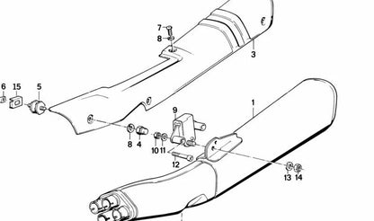 Tuerca cuadrada M6 OEM 18121451805 para BMW K75, K100, K100 RS, K100 LT... y más. Original BMW Motorrad.
