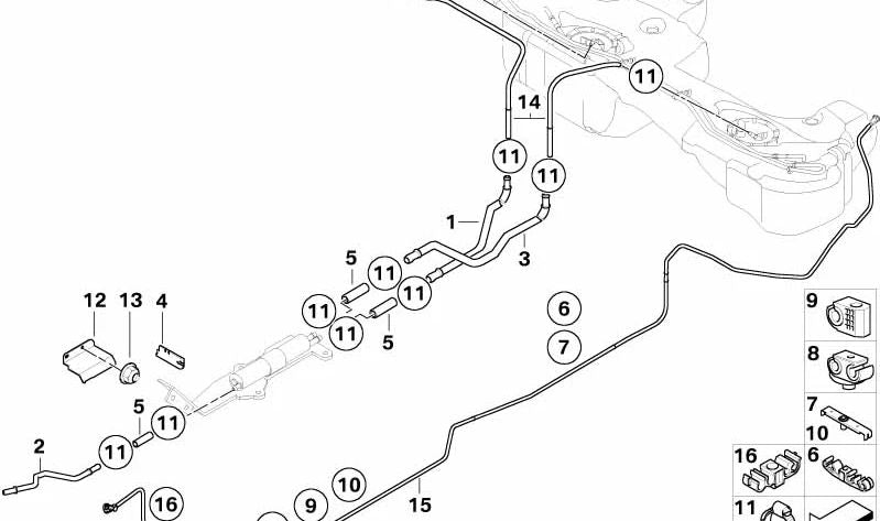 OEM PUBLE COMBUSTO 13317500922 per BMW E46 316I e 316CI (modelli con motori N40 e N42, manuale e automatico). BMW originale.