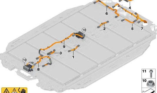 Conector de módulo eléctrico OEM 61278844561 para BMW Serie 7 G70. Original BMW.