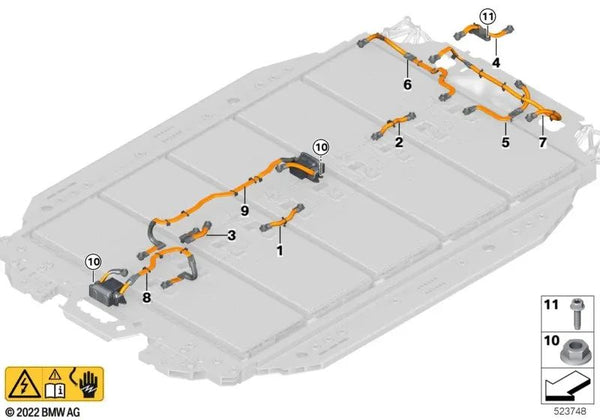 Conector de módulos OEM 61278844560 para BMW Serie 7 G70, Spectre Coupé RR25. Original BMW.