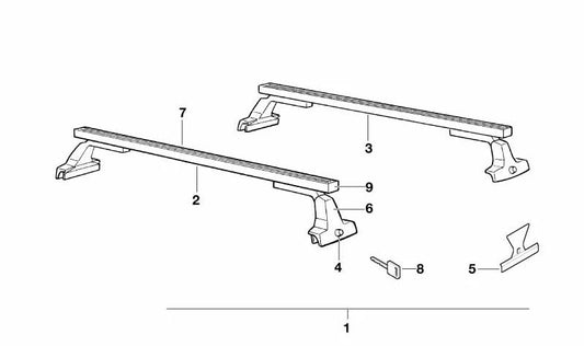 Protector de canaleta de techo OEM 82129413115 para BMW E30, E28, E34, E23, E32. Juego de 4 unidades. Original BMW.