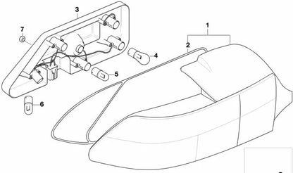 Junta de piloto trasero OEM 63218389724 para BMW E36 y Z3. Original BMW.