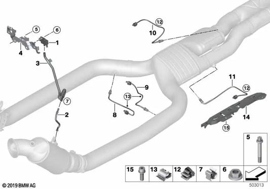BMW PRESSUR DUCT 7 G12N Series (OEM 18328486522). BMW d'origine.