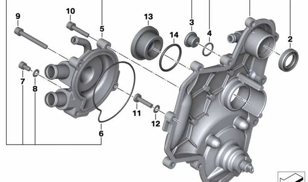 Retén OEM 11147729648 para BMW i3 (I01) 60Ah, 94Ah, 120Ah Rex. Compatible con todos los modelos i3 Rex del 2013 al 2022. Original BMW Motorrad.