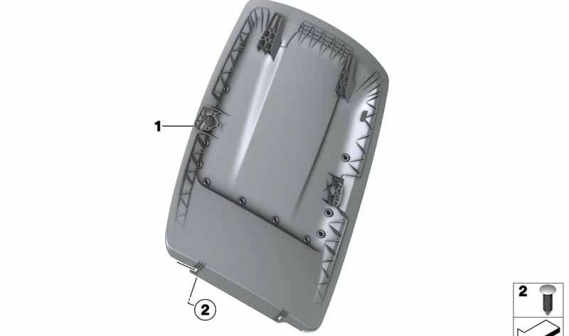 Respaldo de asiento en cuero sintético con bolsillo OEM 52107254430 para BMW F25, F26. Original BMW.