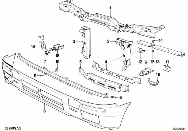 Abdeckung links para BMW Serie 3 E30 (OEM 51711916185). Original BMW
