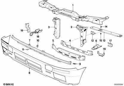 Abdeckung links para BMW Serie 3 E30 (OEM 51711916185). Original BMW