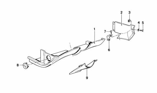 OEM 514519875 sheet nut for BMW E21 (all compatible models). Original BMW piece. Ideal for dashboard fixations and other interior parts.