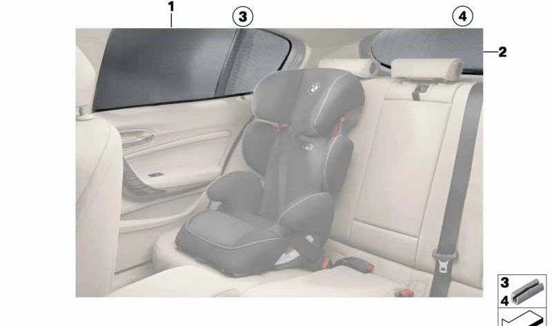 Soporte adhesivo lateral bastidor (20 unidades) OEM 51462288666 para BMW F20, F21, F30, F31, F34, F26, F15, F16. Original BMW.