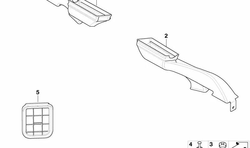 Condotto d'aria sinistro OEM 64227036351 per BMW Z4 E85 ed E86 (tutti i modelli: 2.0i, 2.2i, 2.5i, modifica manuale e automatica). BMW originale.