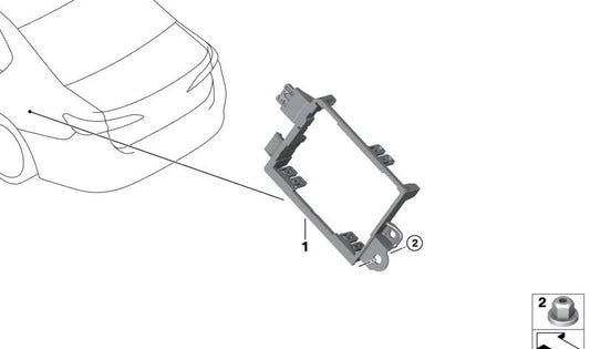 Soporte para caja Ethernet OEM 61359392242 para BMW G30, G30N, G31, G31N, G32, G32N, G38, G38N, G70. Pieza original BMW.