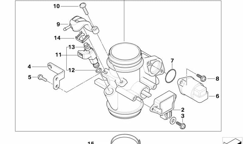 Soporte para cable del acelerador OEM 13547654888 para BMW Motorrad F 650 GS, F 650 CS, G 650 X... y más. Original BMW Motorrad.