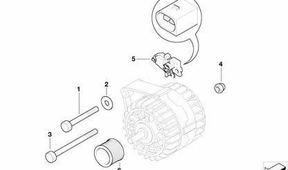 Polea de generador OEM 12317525439 para BMW E60, E61, E63, E64, E65, E53. Original BMW.