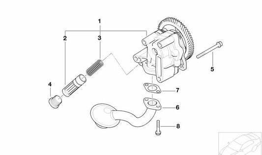 Parafuso Torx com arruela OEM 11417786713 para BMW E87, E46, E90, E91, E60, E61. BMW original.