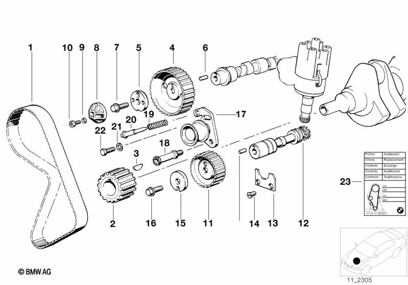 Washer for BMW 3 Series E21, E30 5 Series E28 (OEM 11311717180). Genuine BMW