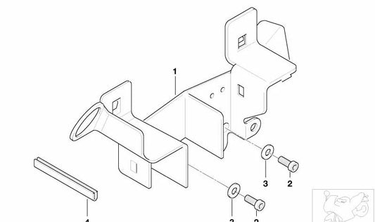 Protector de borde (110 mm) OEM 34322331053 para BMW Motorrad R 1100 GS, R 1100 RT, R 1100 S, R 850 C, R 850 GS, R 850 RT, R 1200 C. Original BMW Motorrad.
