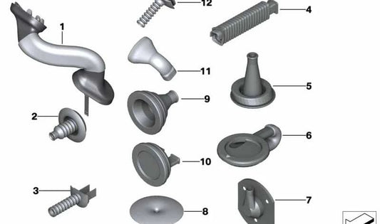 OEM 61139249593 Heck -Gate -Kabelräume für BMW E71. Original BMW.